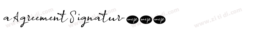 a Agreement Signatur字体转换